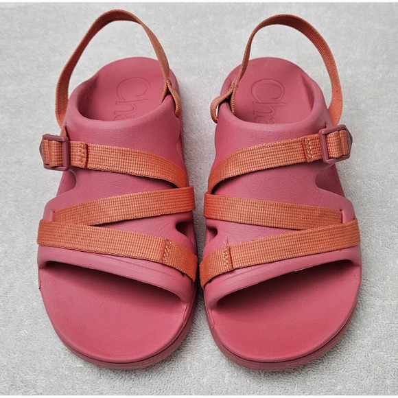 Chaco Chillos Sport Pink Big Kids Girl's Sandals Size 6 Ankle Strap - Picture 1 of 12